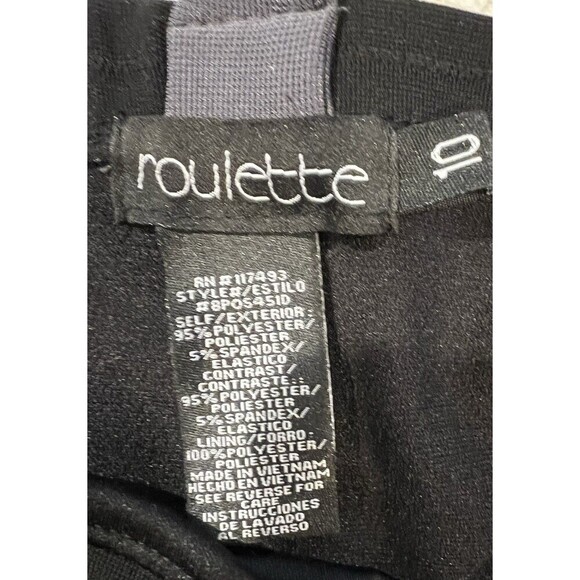 Roulette black Bodycon Sleeveless Dress Zipper Back Size 10 - Picture 6 of 7